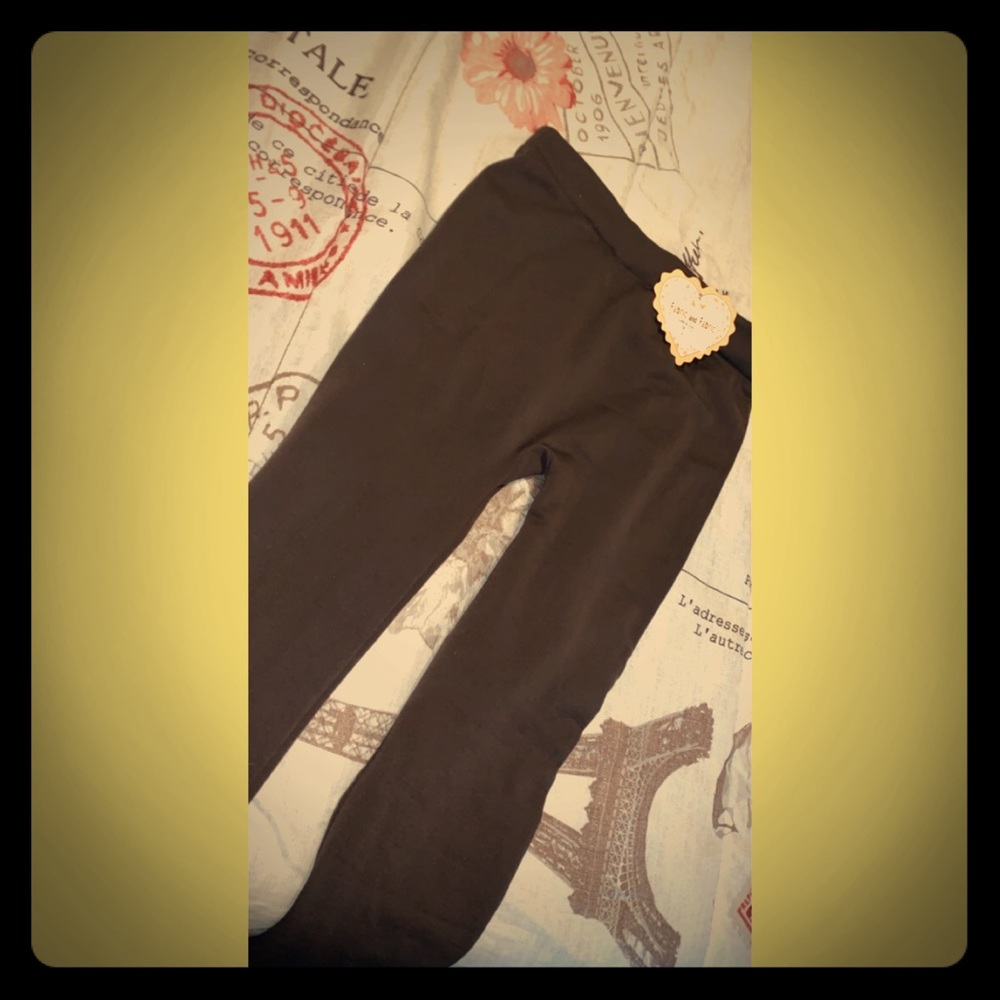 Brown leggings thick and super warm and comfy!